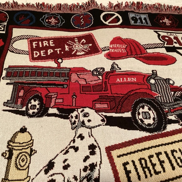 Goodwin Weavers Fire Fighters 100% cotton throw. - Picture 8 of 10